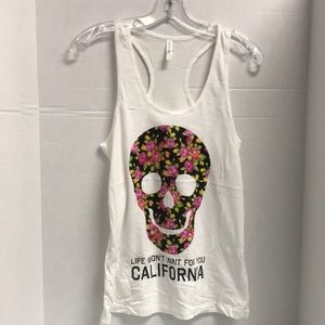 Santa Monica skull tank top